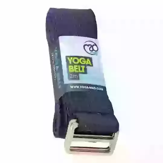Fitness-Mad Lightweight Cotton Yoga Belt With D-Ring, 2m